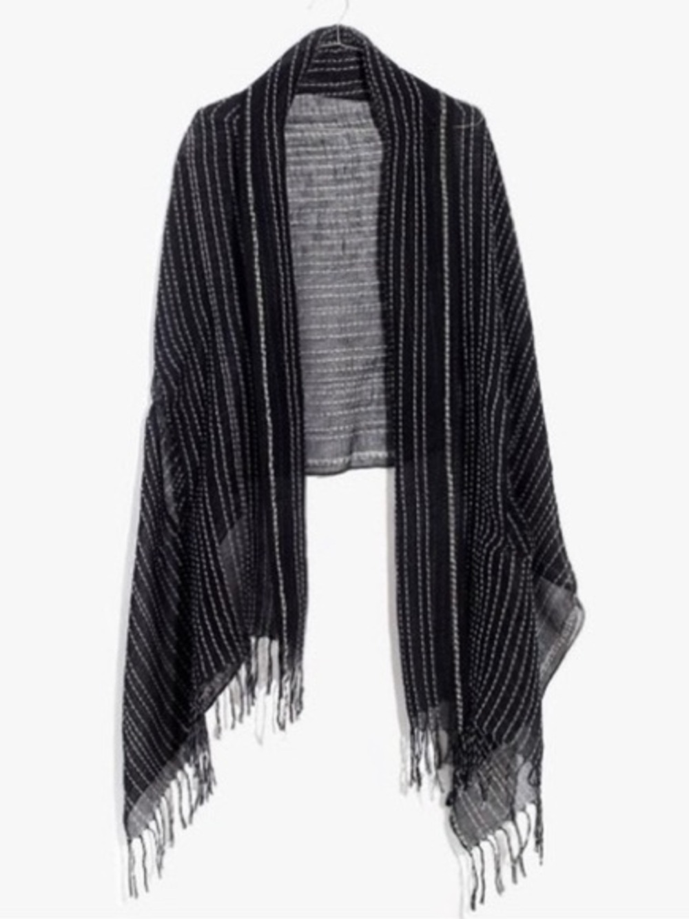 NWOT Madewell “Gauze Stripe” Cape Scarf